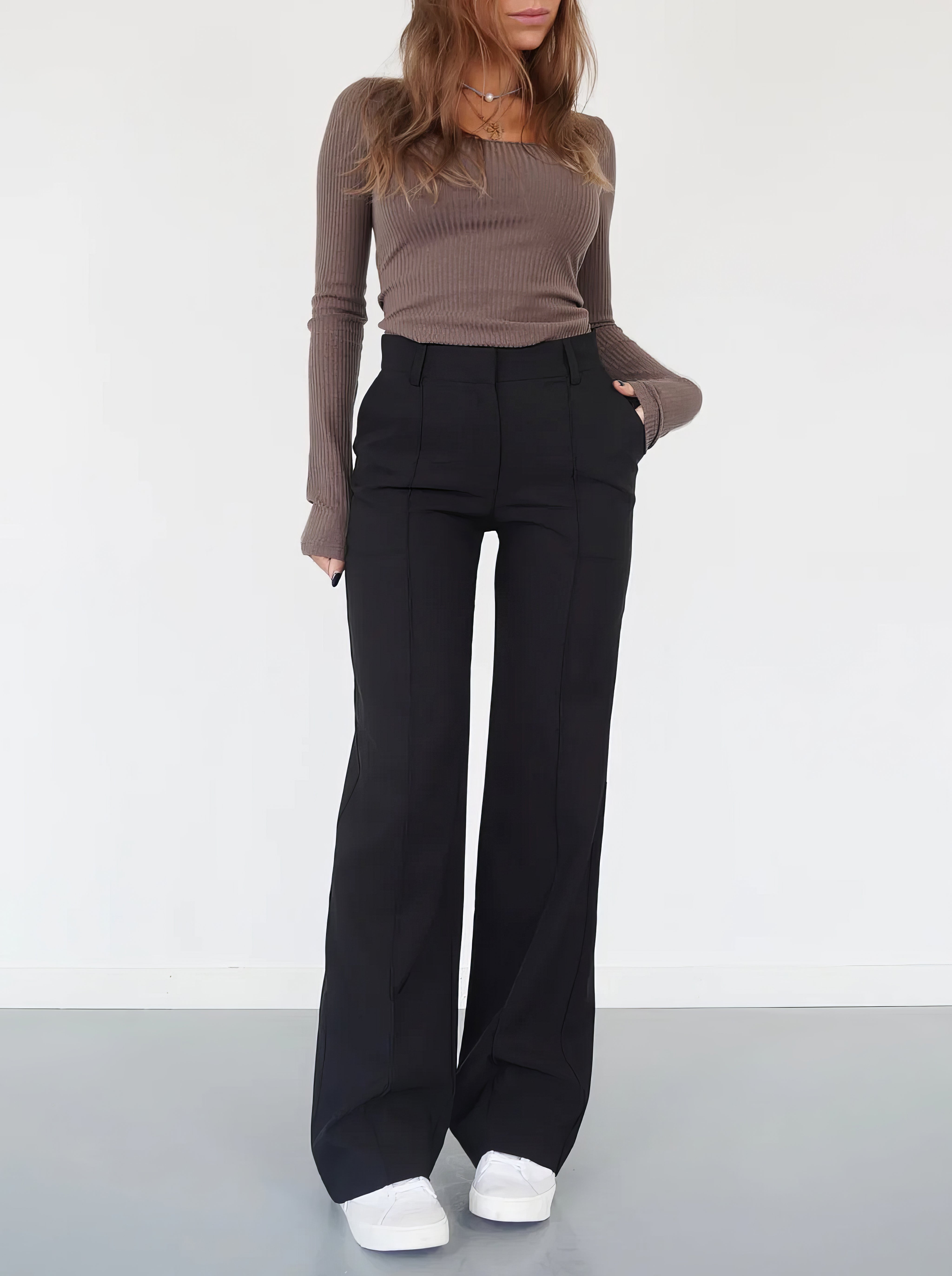 Wide leg trousers