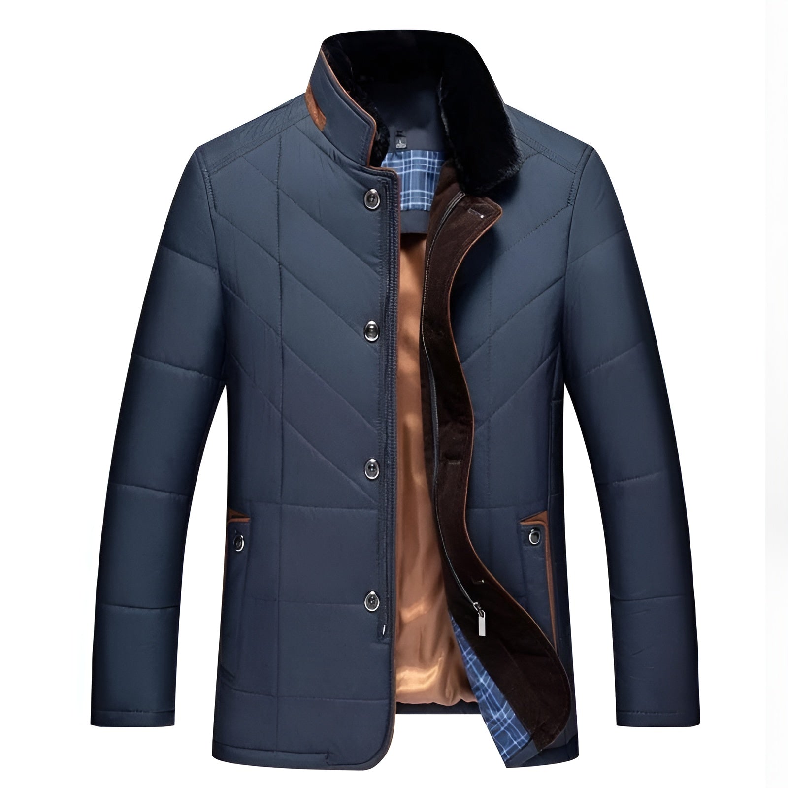 Men's stand collar winter jacket