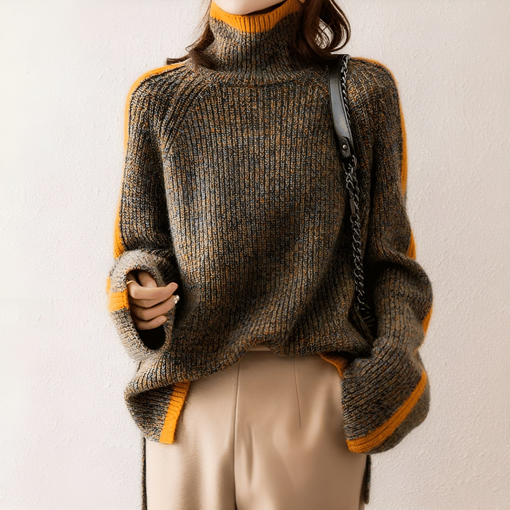 Knitted soft turtleneck