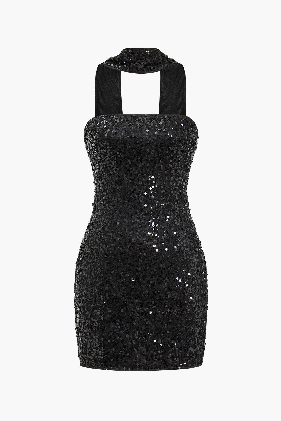 Halter Sequin Mini Dress