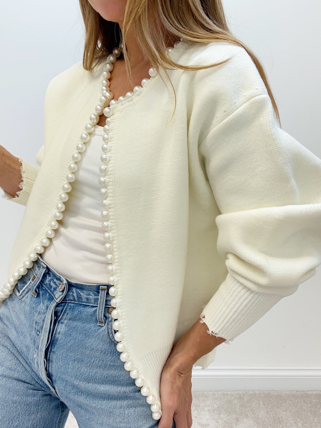 Pearl detailed cardigan