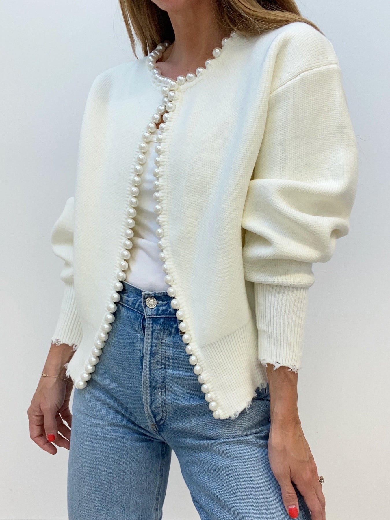 Pearl detailed cardigan