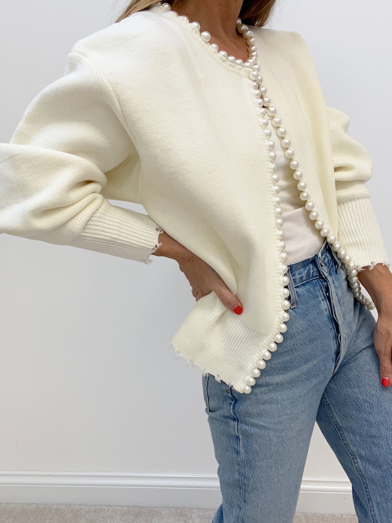 Pearl detailed cardigan