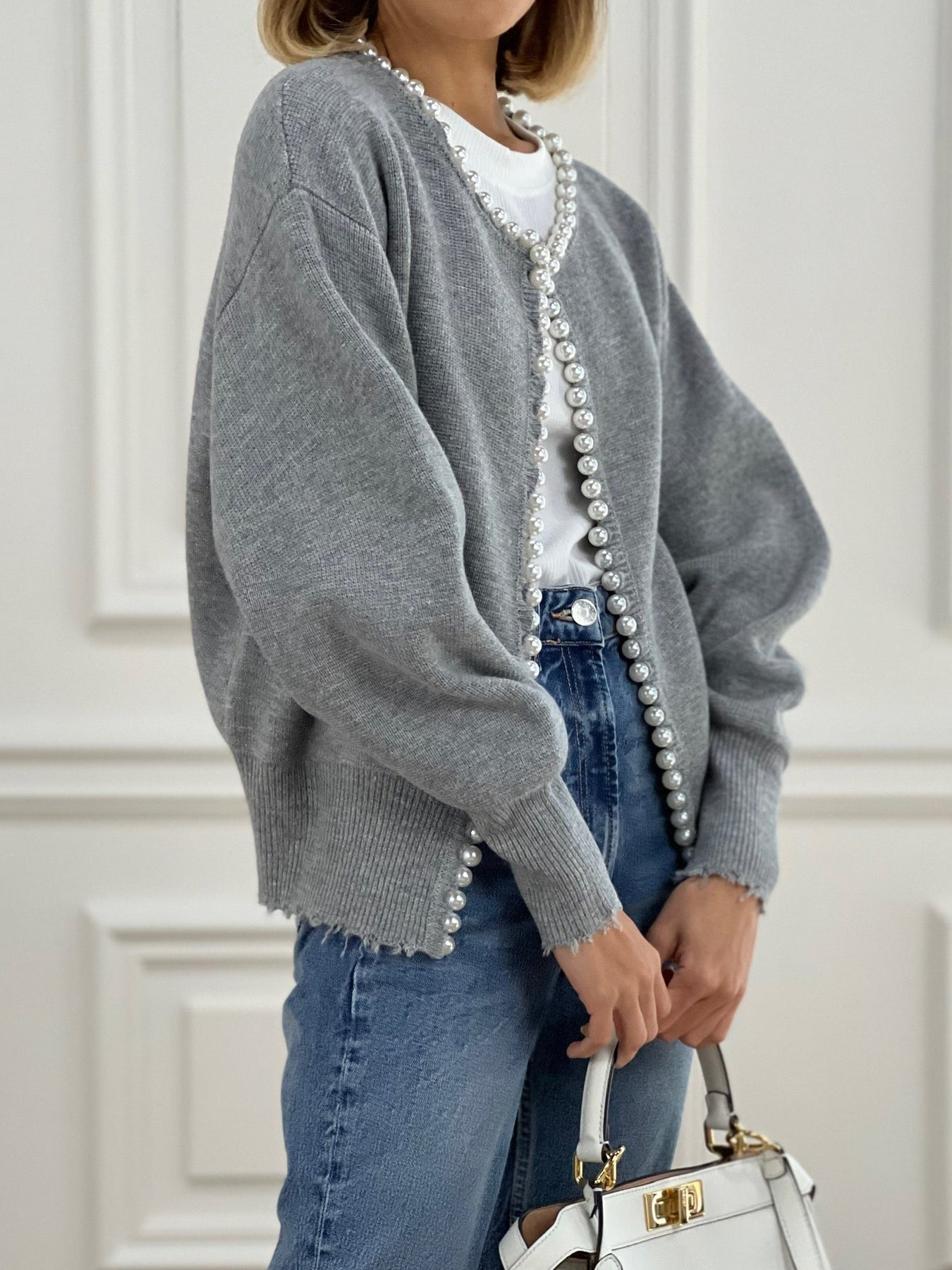 Pearl detailed cardigan