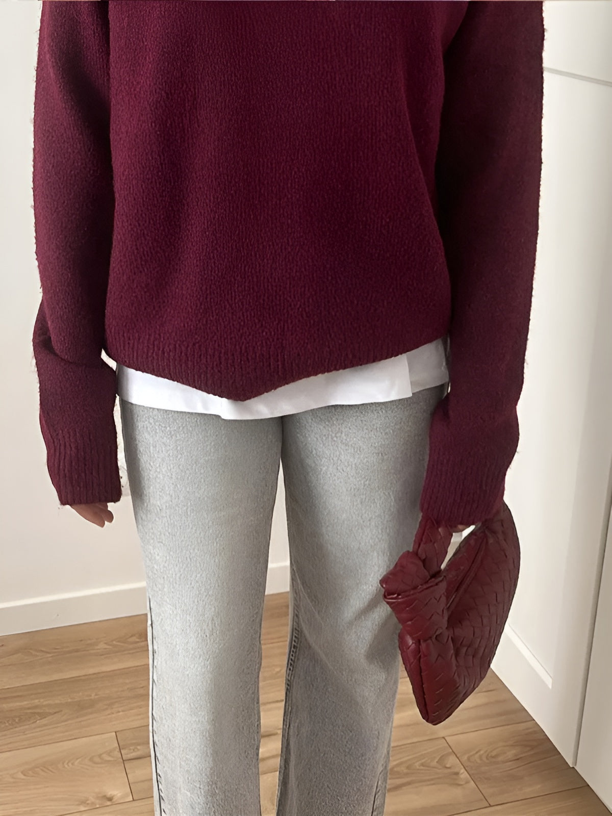 Burgundy soft Jumper