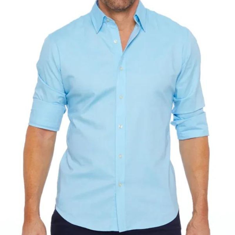 Oxford stretch zip fit shirt