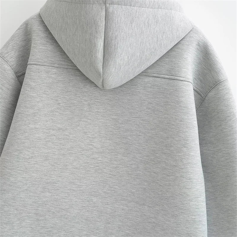 Oversized zipper hoodie