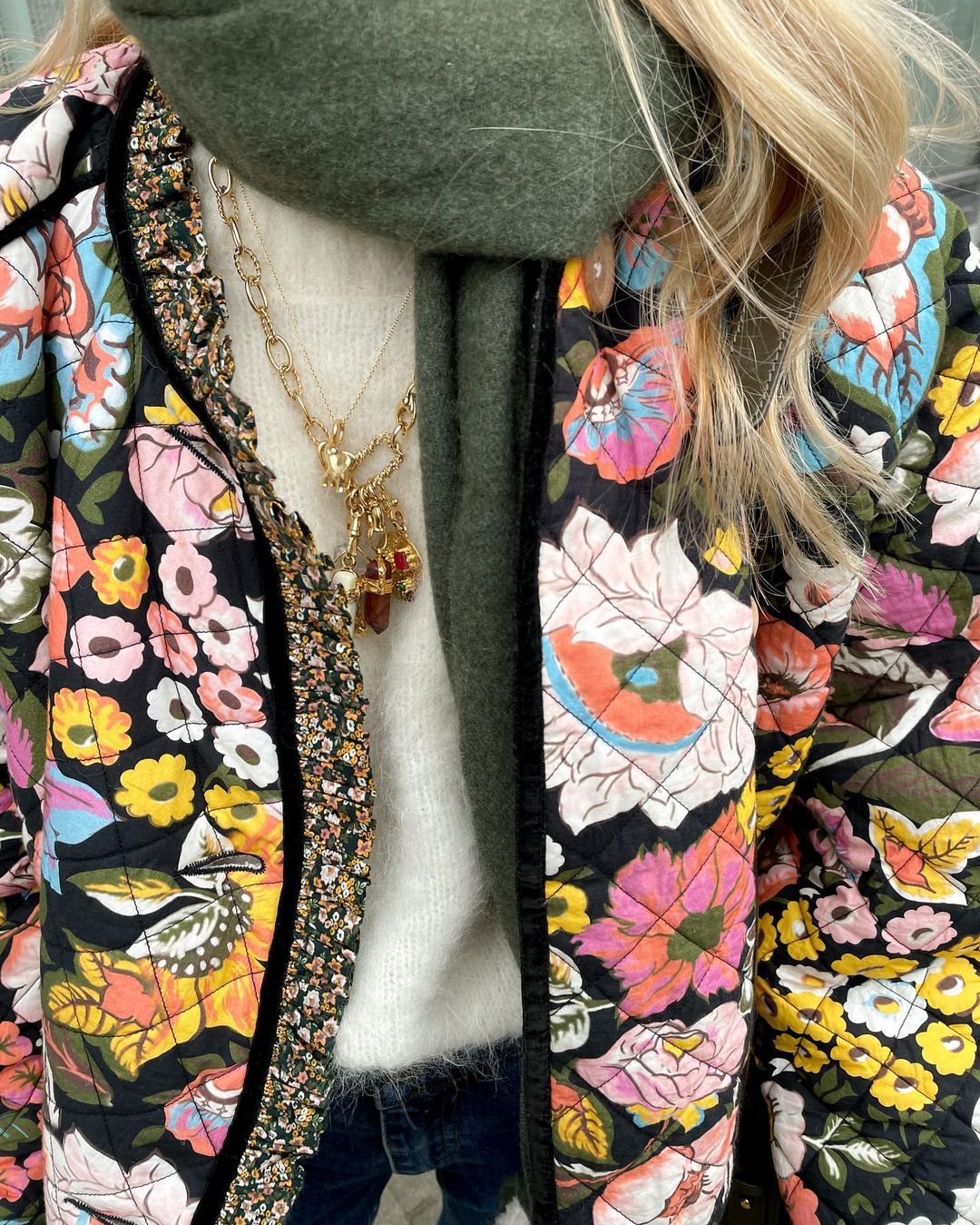 Women's lined floral print jacket