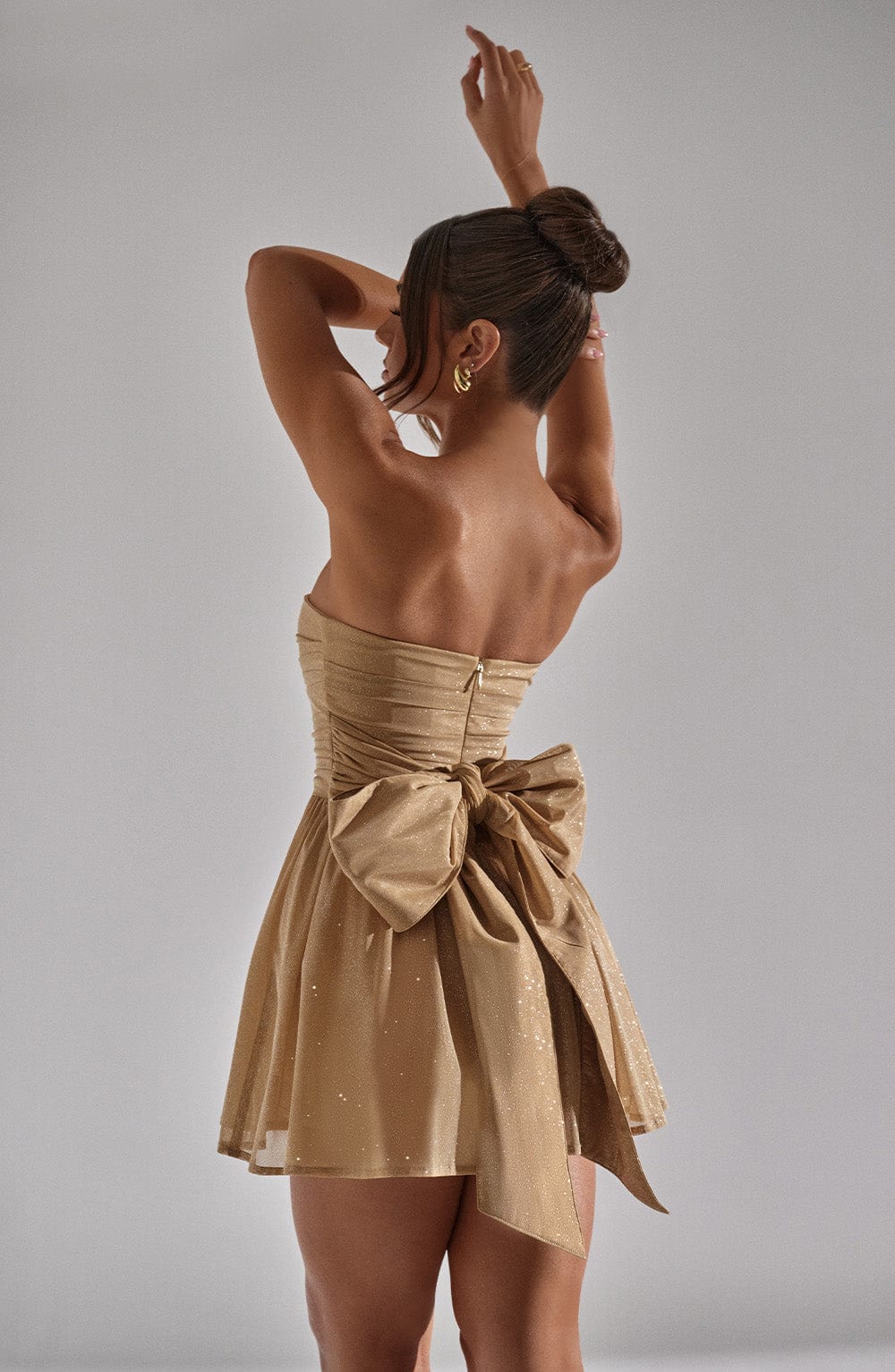 Back-Knot Strapless Dress