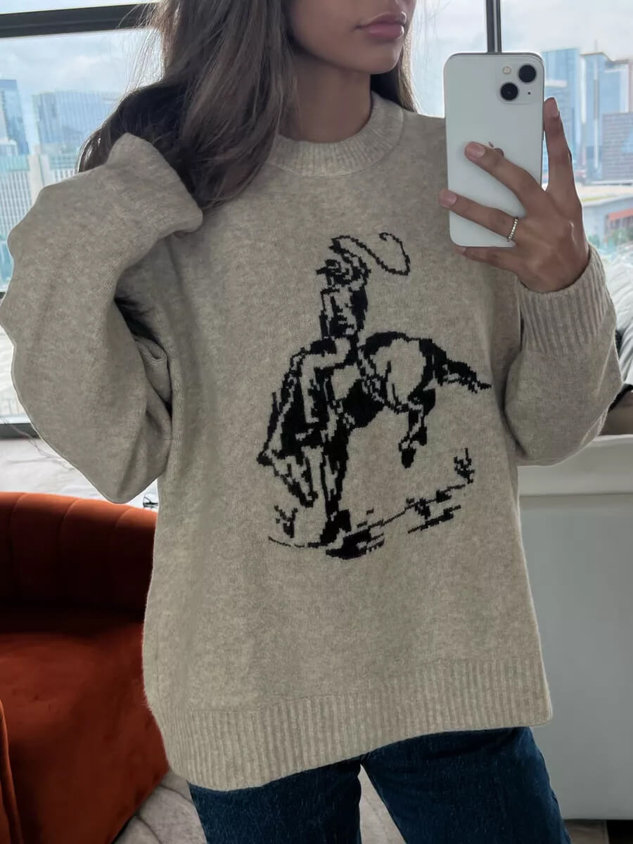 Cowboy Graphic Crew Jumper