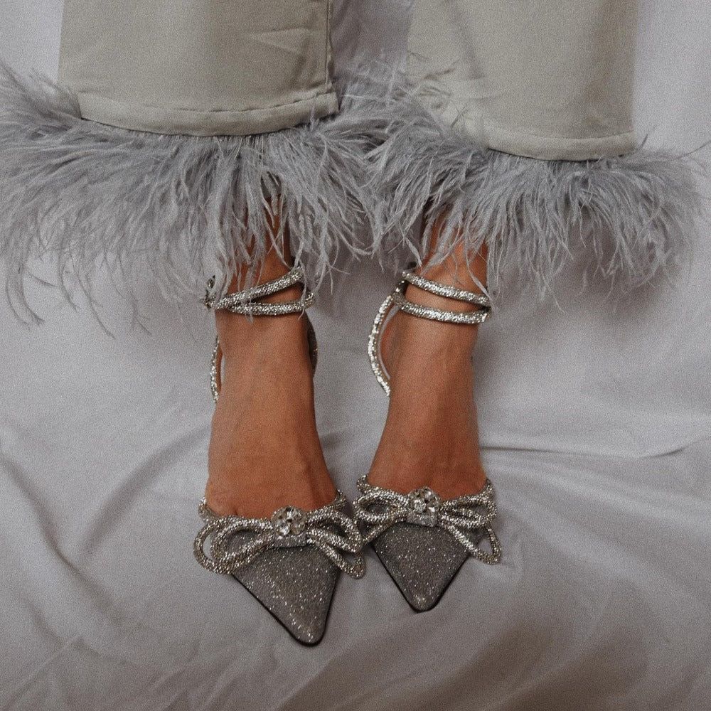 Bow Crystal Heels