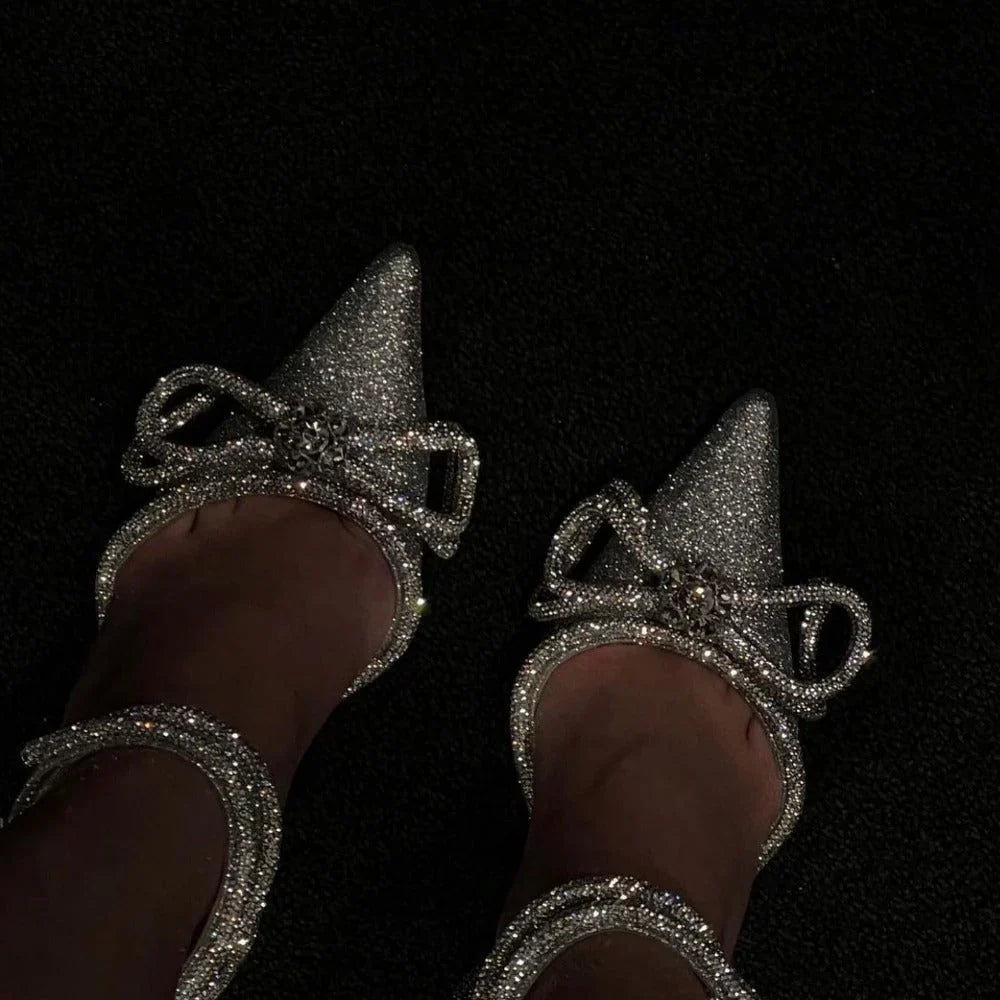 Bow Crystal Heels