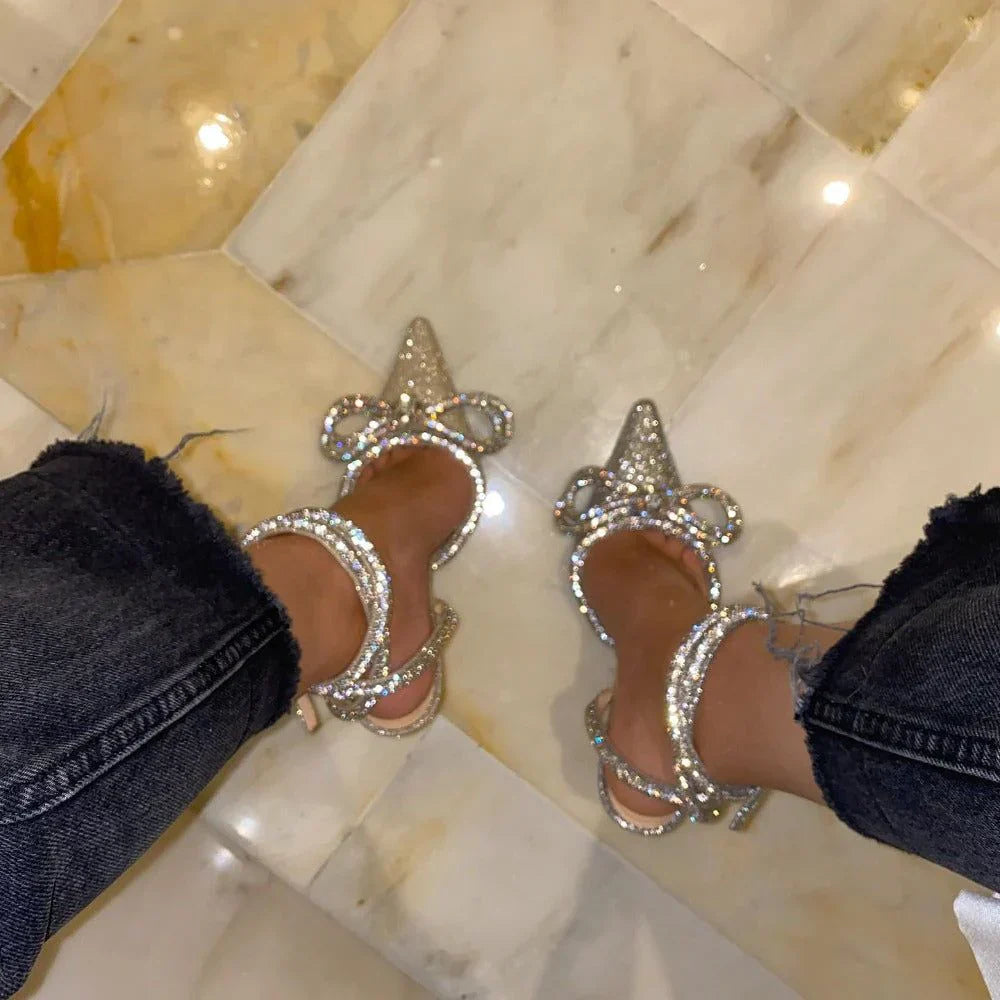 Bow Crystal Heels