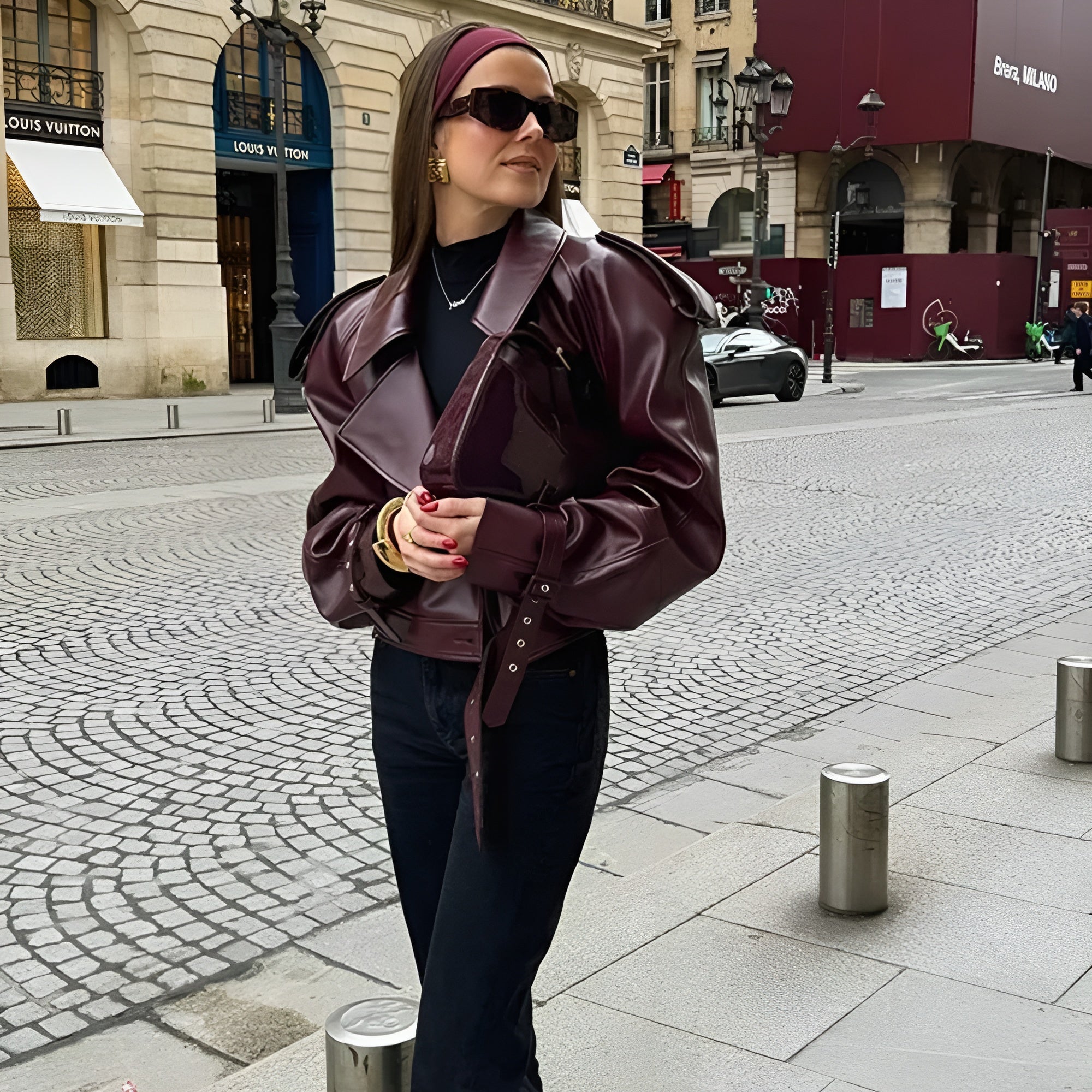 Vintage jacket - BURGUNDY